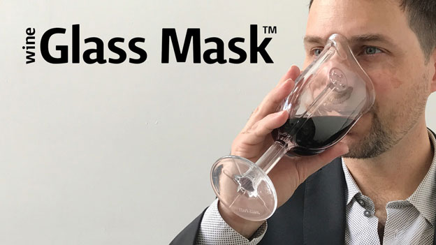 The world’s first wine glass contoured to fit your face !